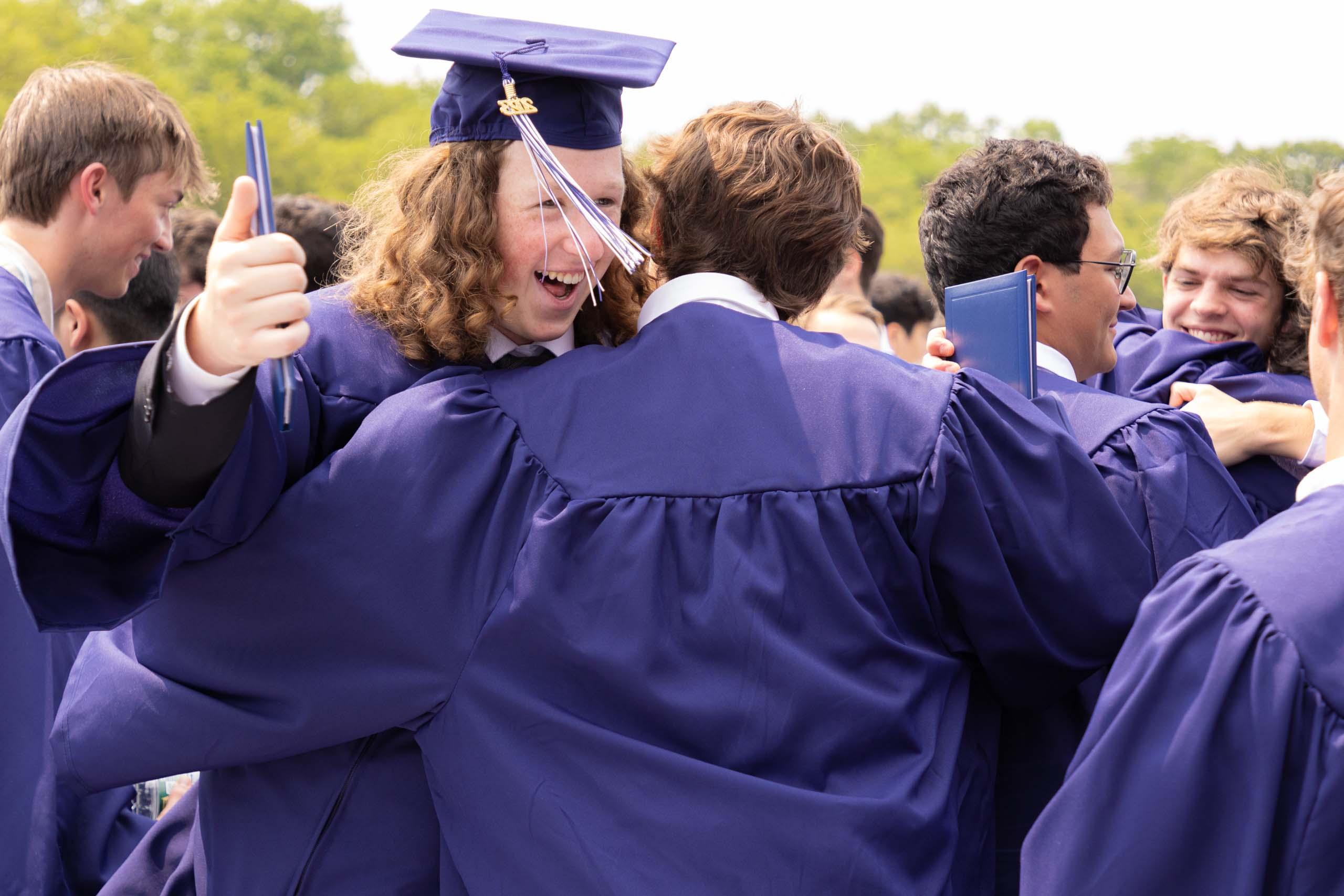 Commencement hug